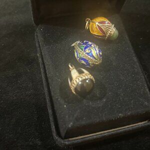 THREE FABERGE EGGS